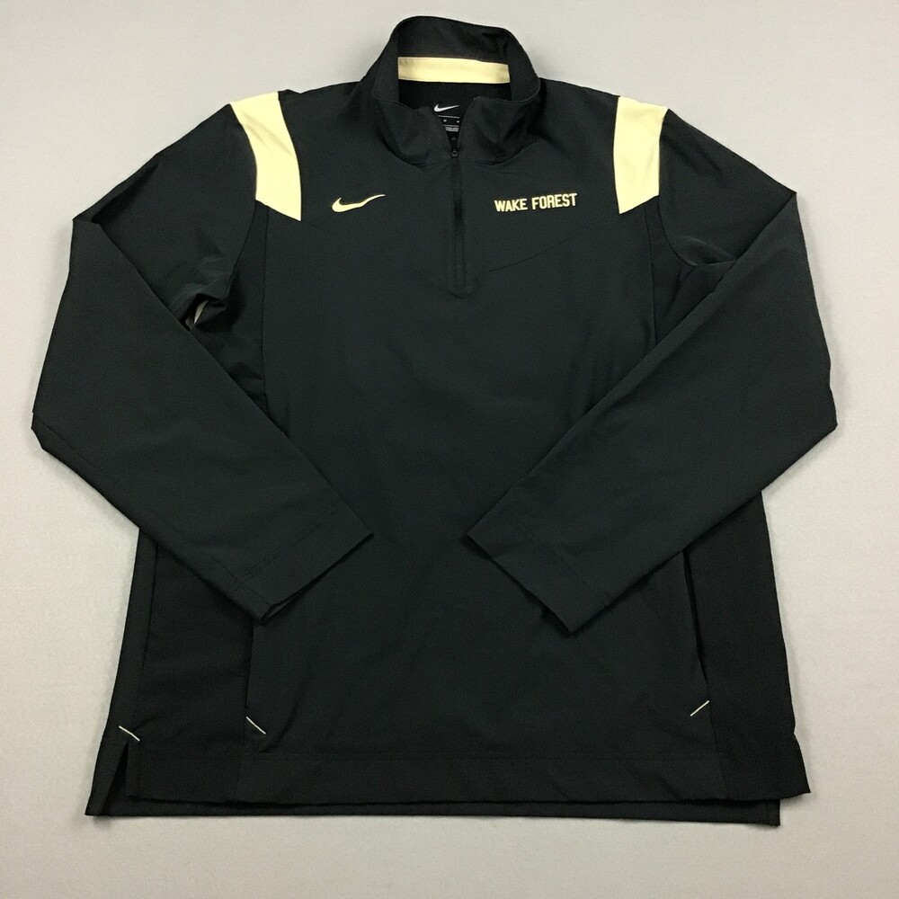 Wake Forest Demon Deacons Jacket Men M Black Nike 1/4 Zip Pullover Windbreaker